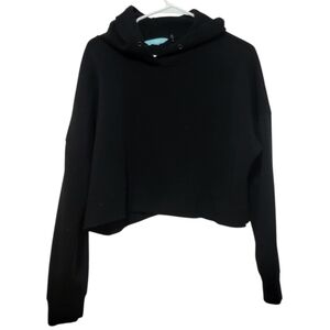 Classic Black Women's Cropped Hoodie